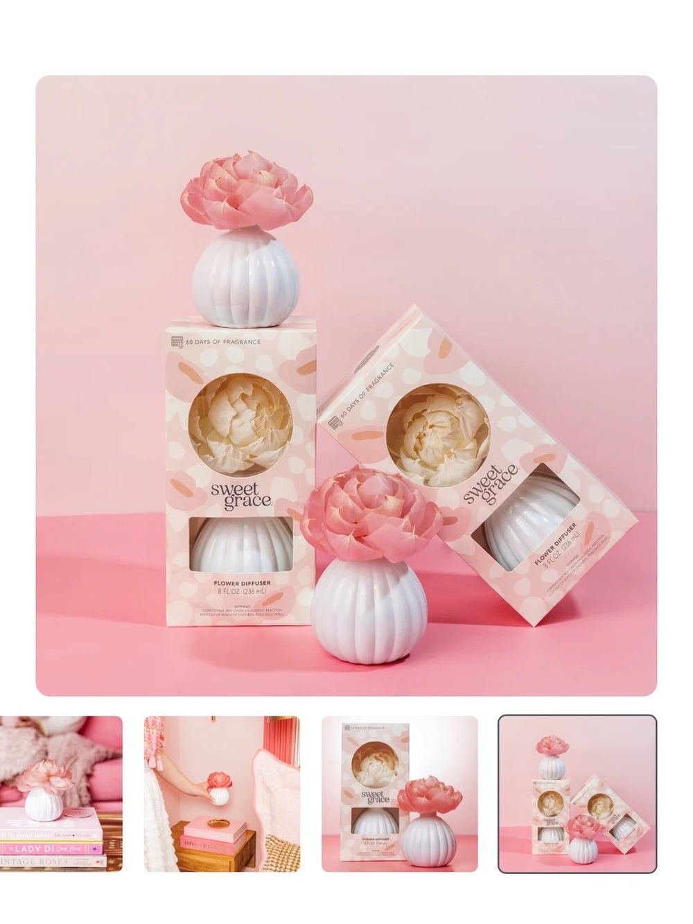 BNIB Sweet Grace Flower Diffuser